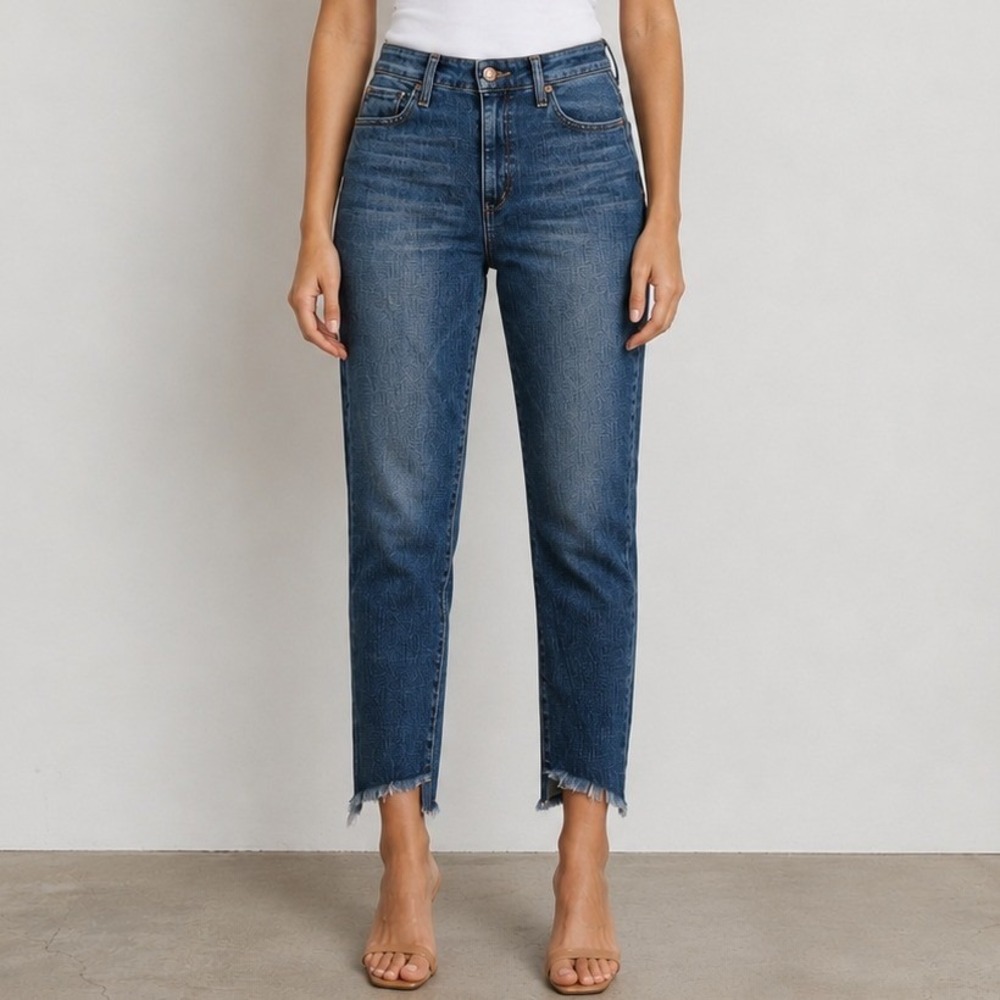 Joe's Jeans The Charlie Skinny Ankle 28 Blue High Rise Raw Hem Casual Streetwear